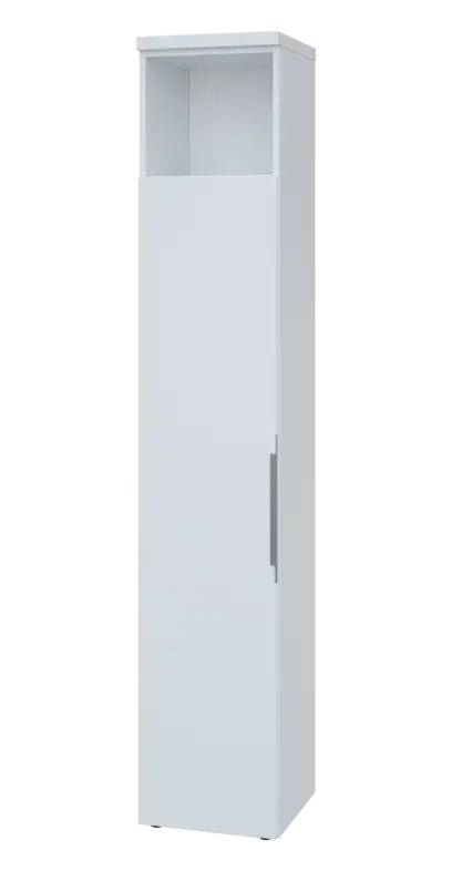 SIN 6 - 4DN kancelářská skříň, 1-dveřová/nika, levá, 2170x400x400, bílá